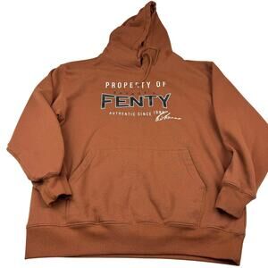 Savage X Fenty LVII Super Bowl Hoodie Brown Oversized